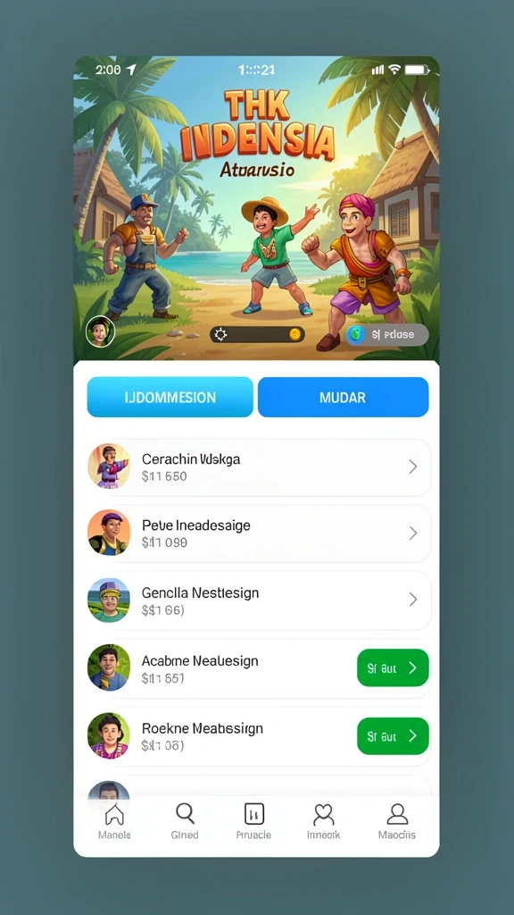 Screenshot menunjukkan lingkungan dunia yang menakjubkan dan penuh warna.