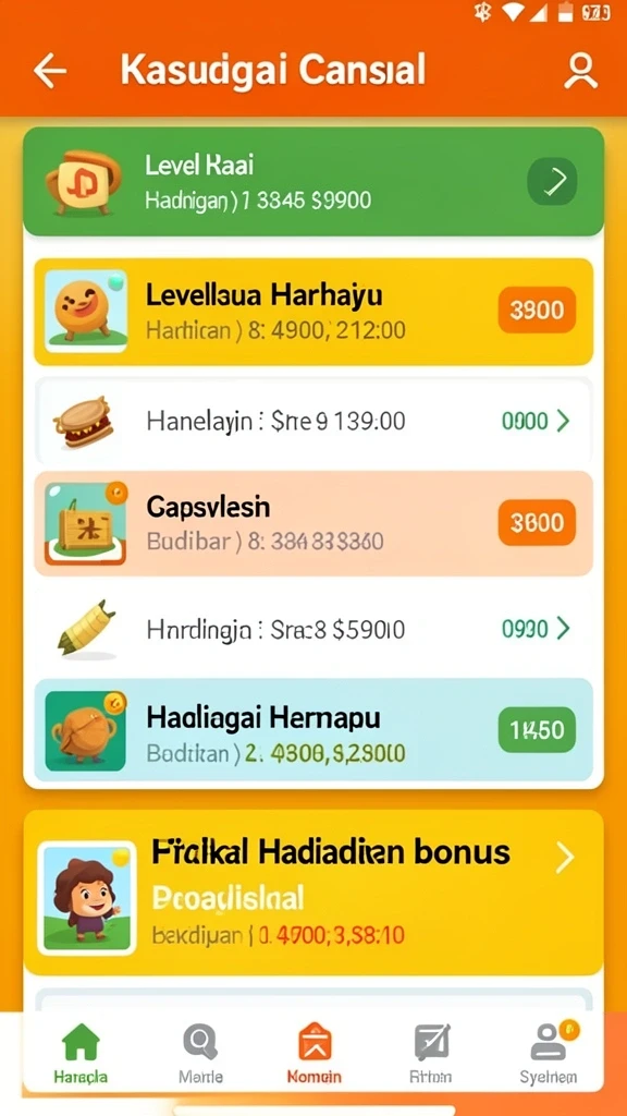 Tampilan antarmuka aplikasi ASIANABET yang user-friendly.