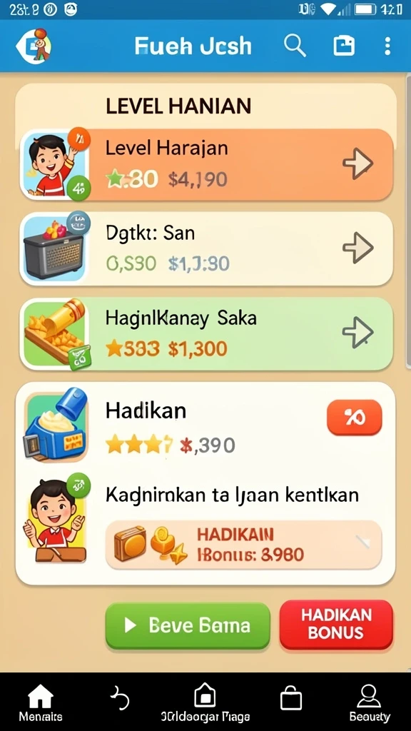 Tampilan antarmuka yang rapi dan menarik.