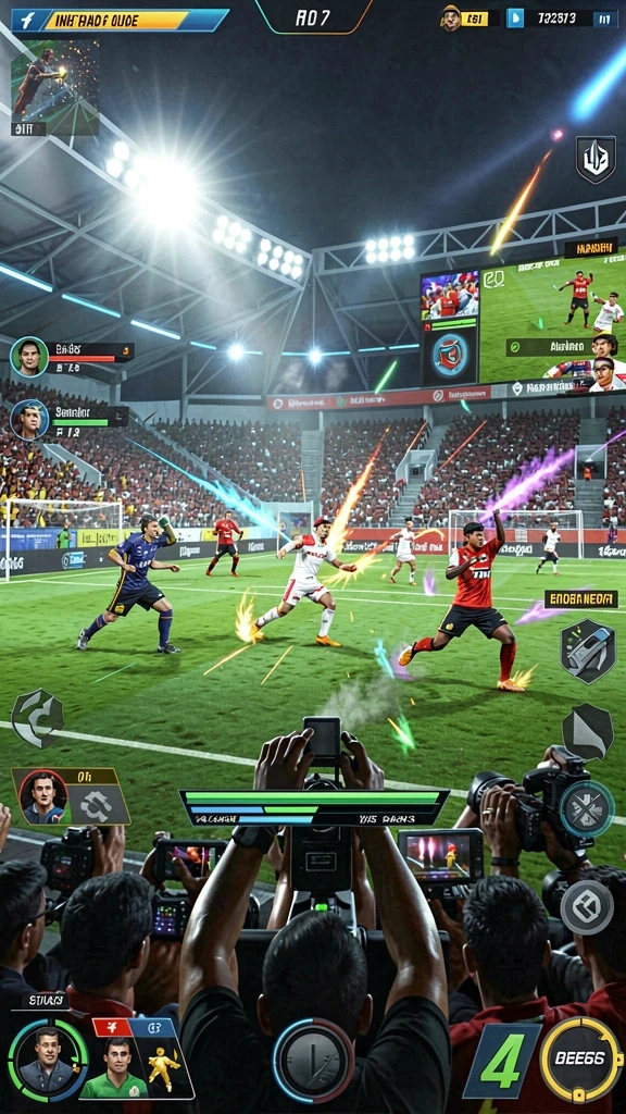 Screen capture saat pertarungan seru di level menengah.