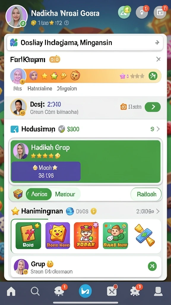 Screenshot menunjukkan tampilan utama aplikasi GOLTOGEL.