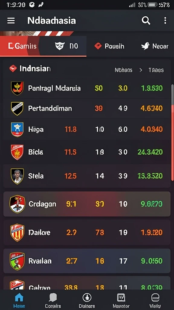 Fitur turnamen kompetitif yang seru dan menantang.
