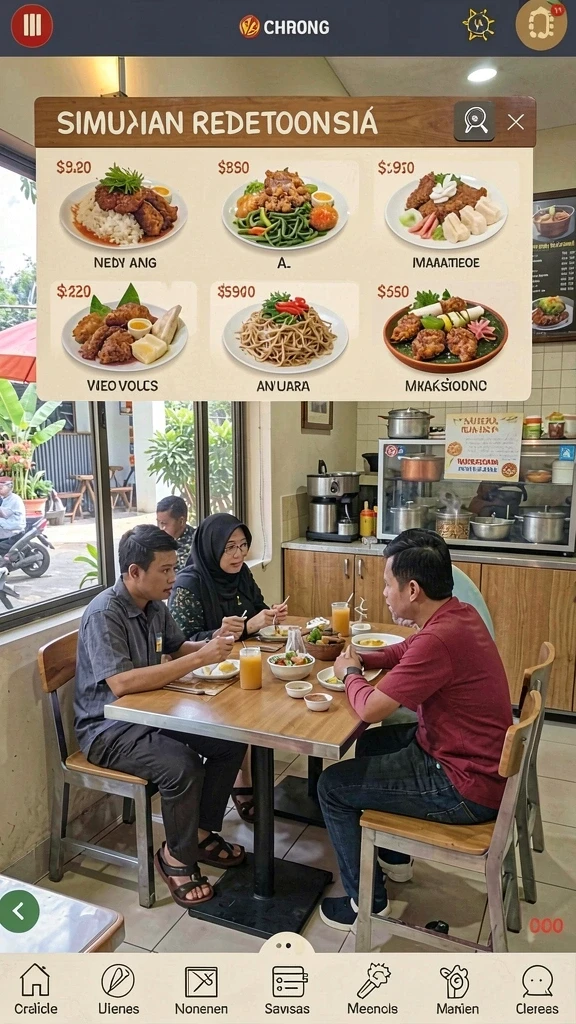 Antarmuka permainan yang menarik dan mudah dipahami.