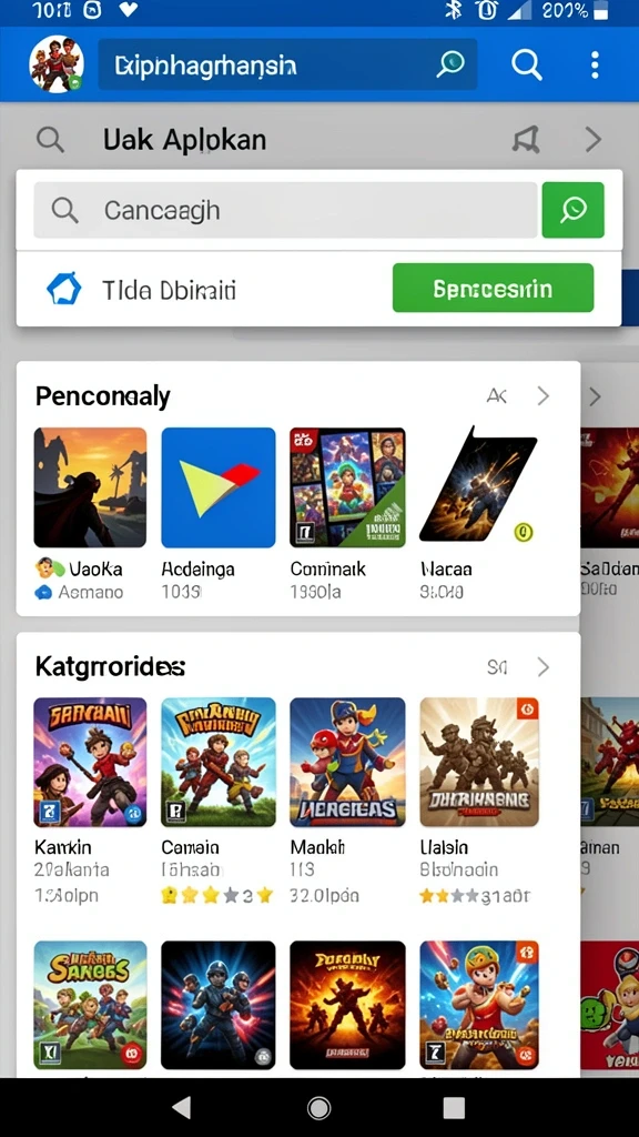 Tangkapan layar ketiga menampilkan berbagai tantangan yang harus dilalui.