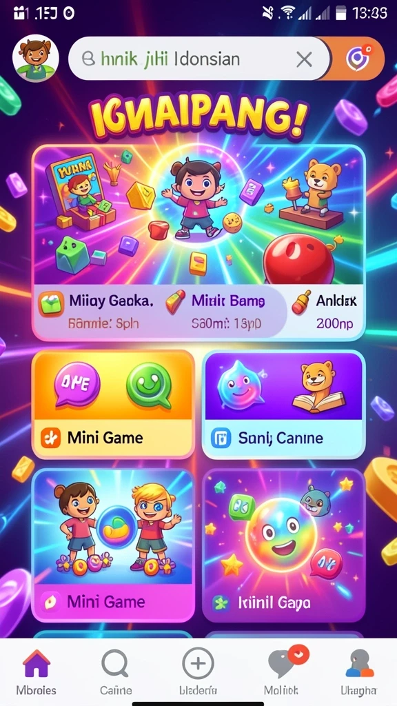 Tampilan menu utama yang menarik dan mudah dinavigasi.