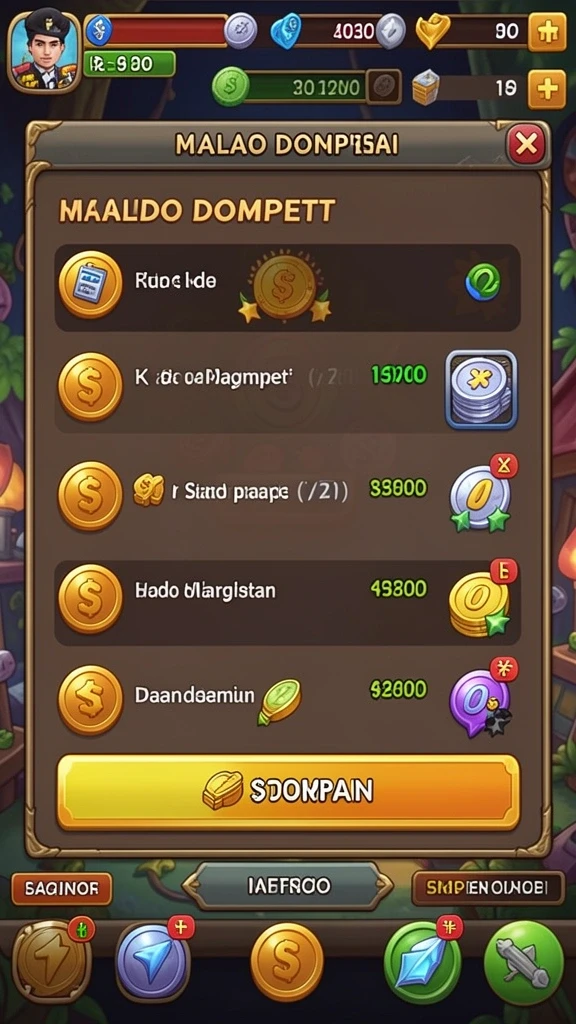 Tangkapan layar dari salah satu level menantang dalam game.