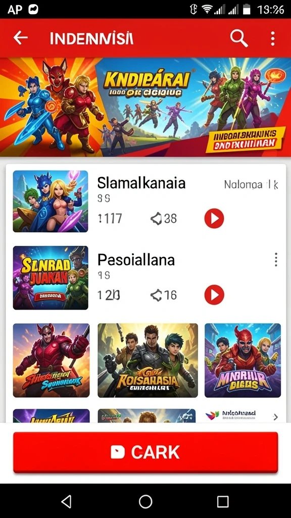 Lingkungan permainan yang indah dan menawan.