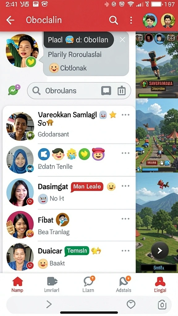 Karakter dengan desain yang unik dan menarik.