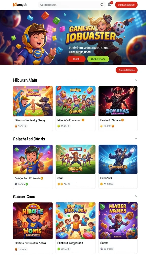 Level yang penuh tantangan dan rintangan menarik.