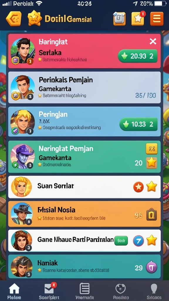 Screenshot menggambarkan salah satu level menantang di SXXPLAY.